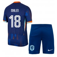 Holandsko Donyell Malen #18 Vonkajší Detský futbalový dres ME 2024 Krátky Rukáv (+ trenírky)